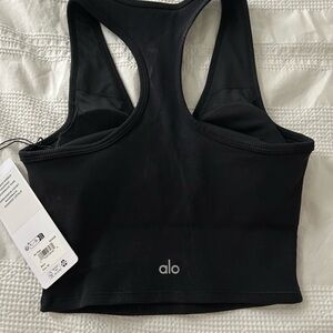 ALO Yoga Black Ribbed Sports Tank NWT